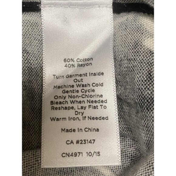 Talbots 3/4 Sleeve Black Floral Lightweight Cotton Blend Cardigan Size S/P - Picture 5 of 5